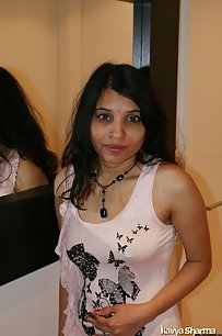 kavya showing off in members gifted pink top